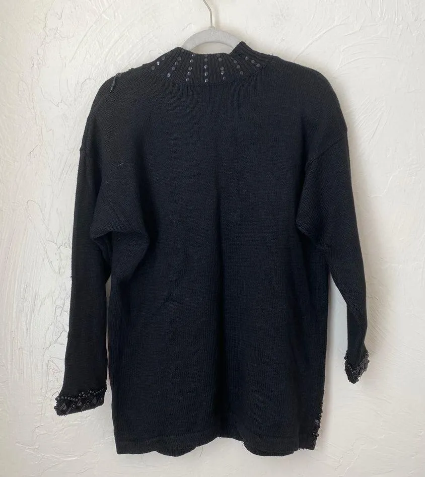 Victoria Jones beaded mock neck sweater▪️M - Image 5