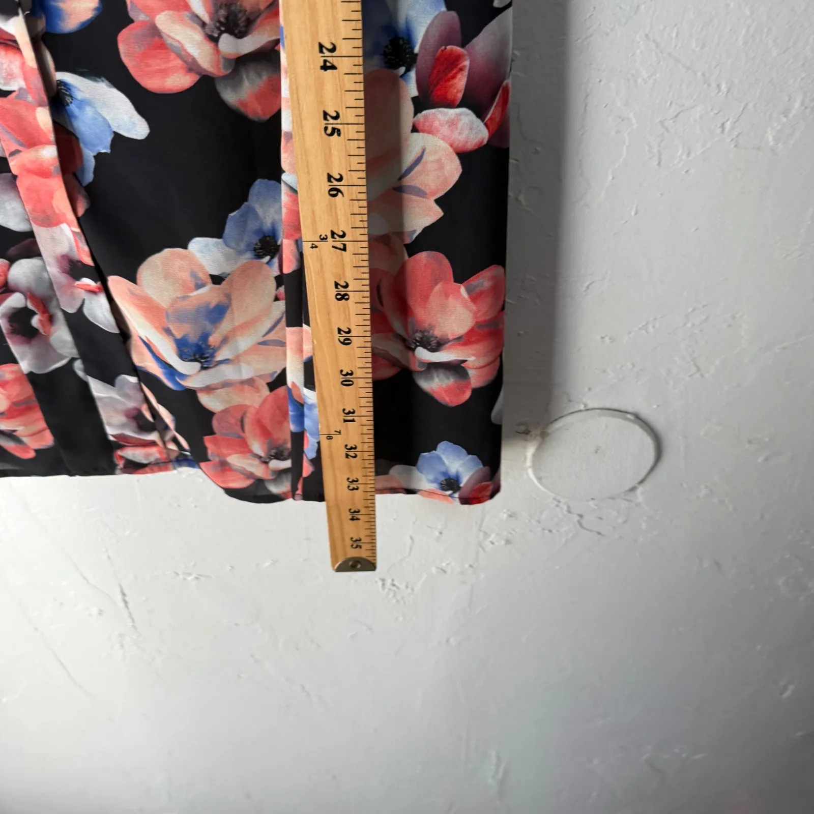 CeCe Nordstorm Black Floral Sleeveless Tie Neck Shirt Dress Size 2 Party Preppy - Image 6