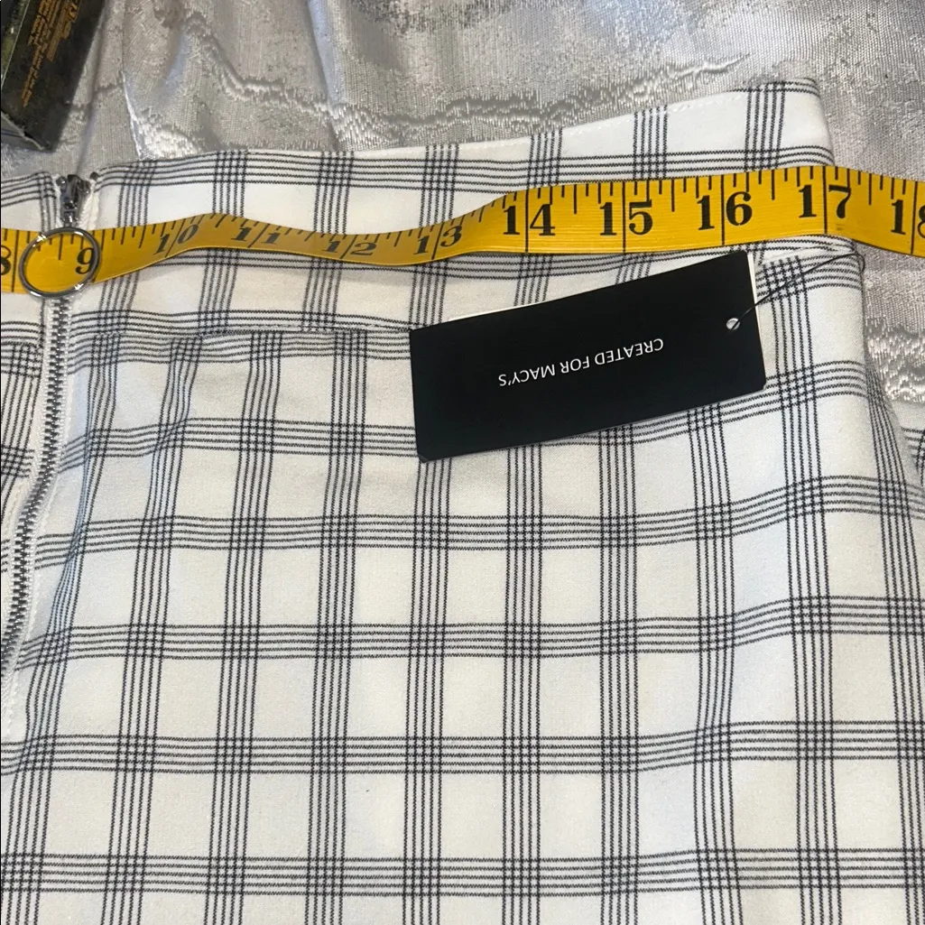 DANIELLE BERNSTEIN Gray Checkered Women's Chinos - Image 10