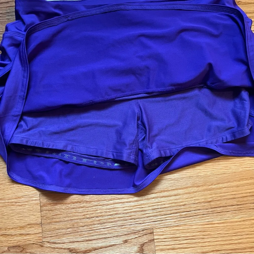 swagger tiered ruffle skort in purple size large - Image 4