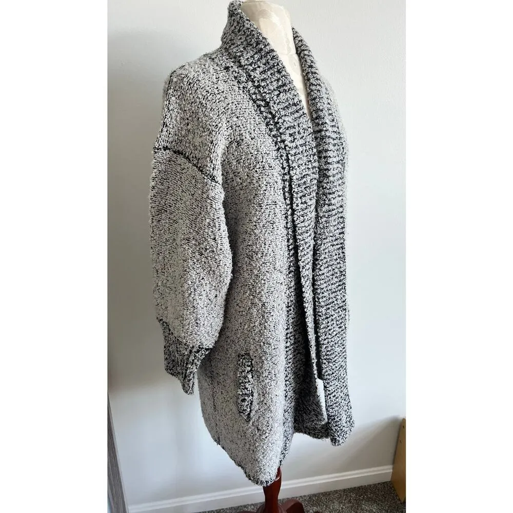 Monto Par Le Chois Vintage Heavyweight Knit Sweater Cardigan Small Gray - Image 2