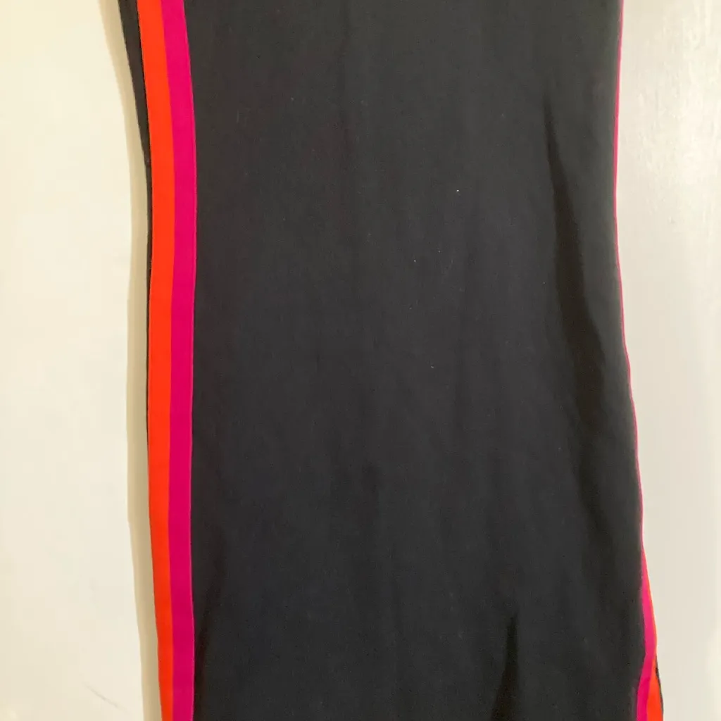 Forever 21 Black Orange & Hot Pink Racing Stripes on Sides Mini Dress - Image 5