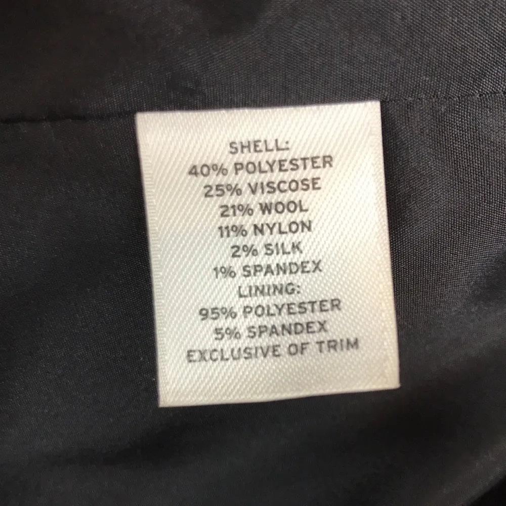 Halogen for Petite Focus Women’s Wool Silk Blend Black Speckled 2-Button Blazer - Image 11