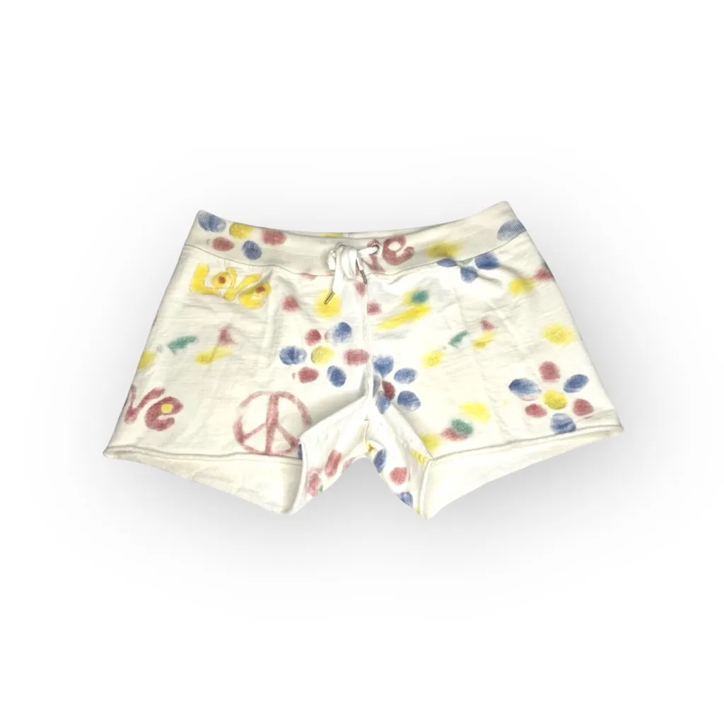 VHTF: new Lucky Brand ☮︎︎ Watercolor Peace Love Hippie Sweatpants Shorts ☮︎︎ S - Image 2