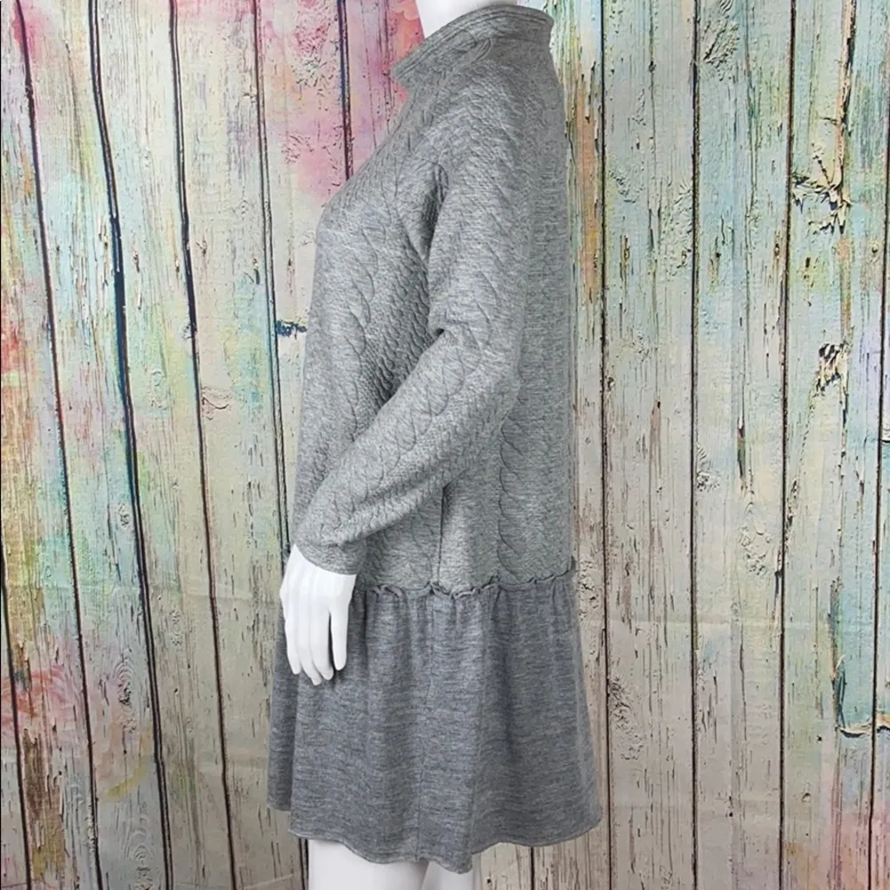 THML Cable Knit Turtle Neck Sweater Dress - Image 3