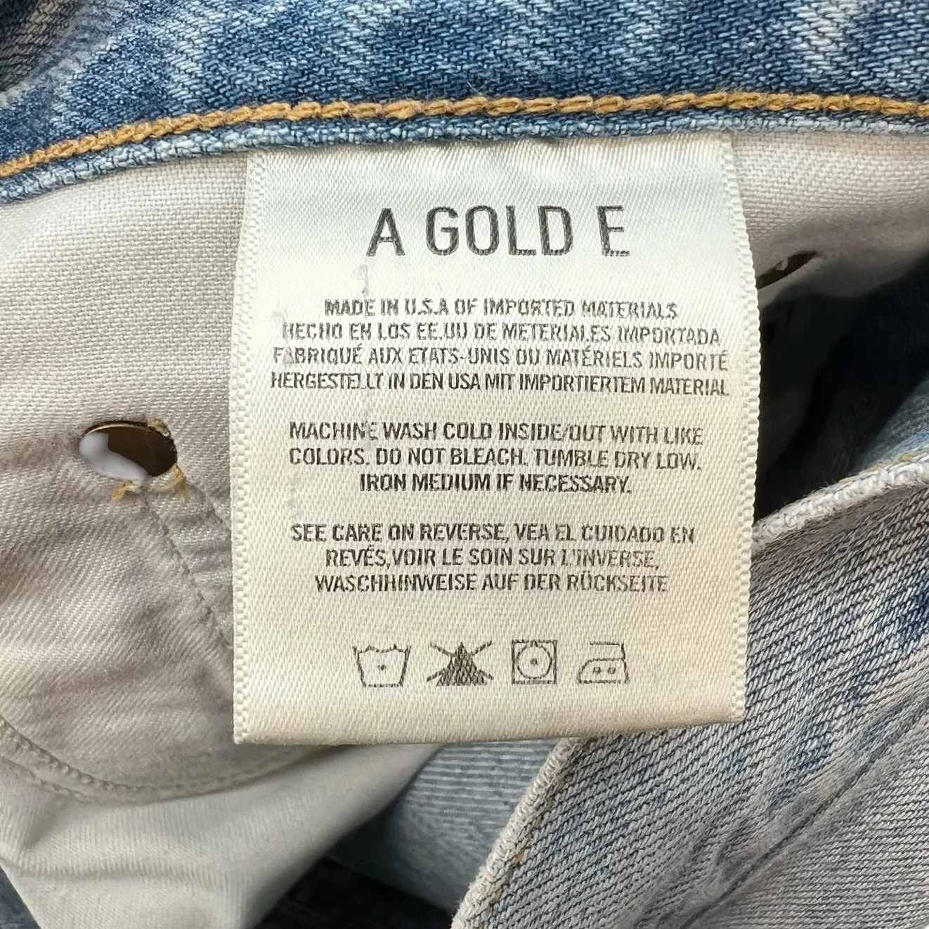 Agolde Riley High Rise Straight Crop Jeans Denim Shatter Wash Blue Size 27‎ - Image 12