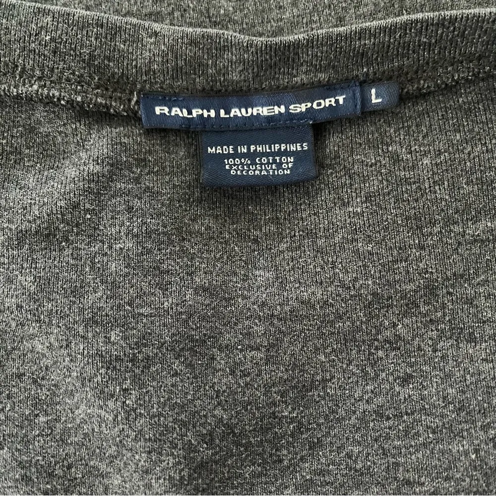 Ralph Lauren Sport V-Neck Heather Gray Brushed Cotton Tee Shirt - Image 13