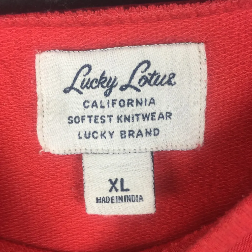 Lucky Brand Scottsdale Red Embroidered Sweater - Image 5