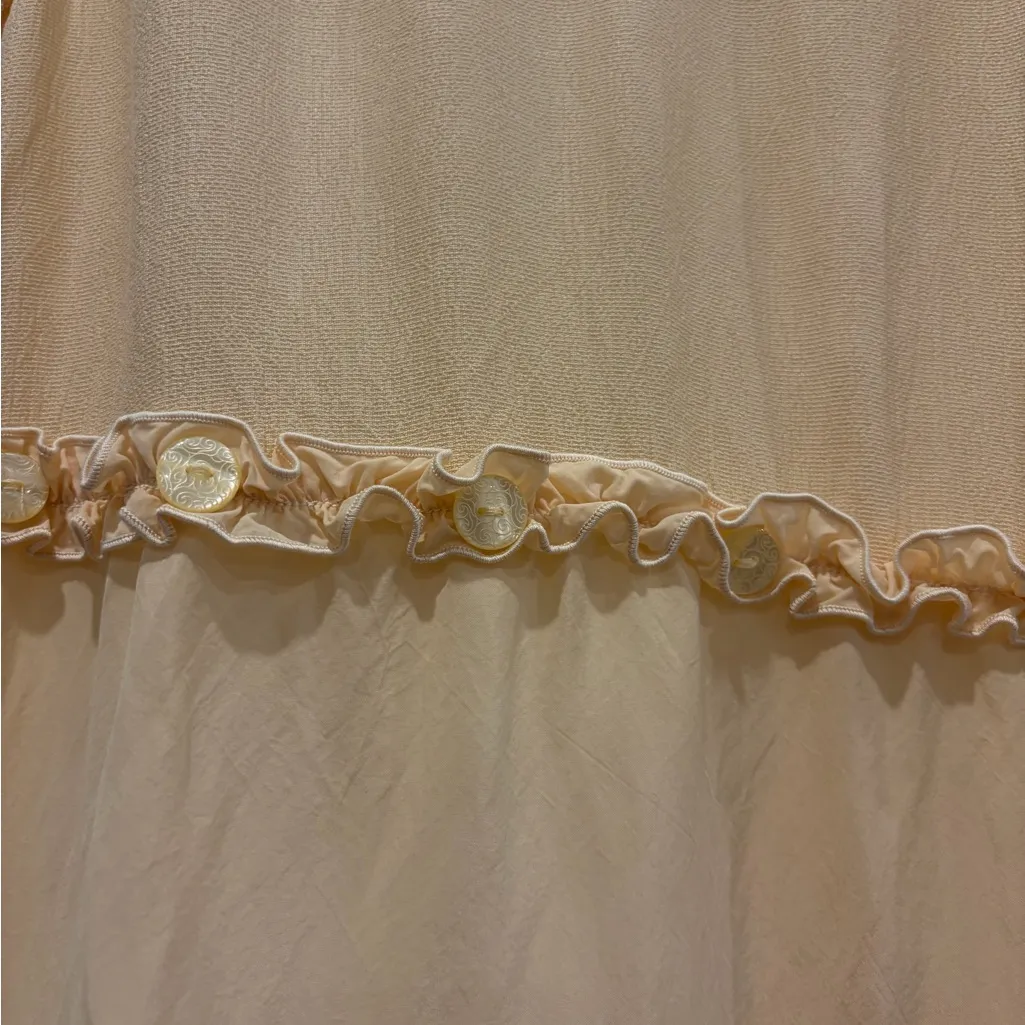 Earth Song Butter Yellow Cottagecore Granola Shift Maxi Dress Size 10 FLAW - Image 14