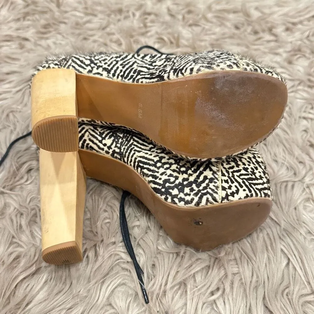 Jeffrey Campbell Lita Platform Fur Booties size 5.5 - Image 9