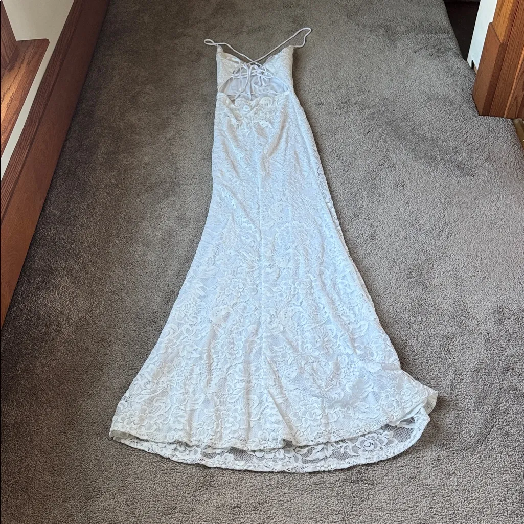 Windsor White Floral Lace Dress SIZE S - Image 8