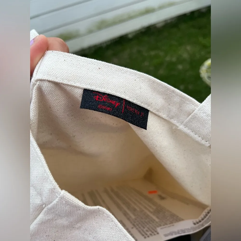 Disneys Mickey and friends  Cream Canvas Tote Bag - Image 4