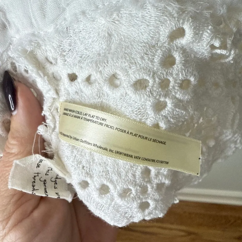 Free People FP One Yesenia Eyelet Crochet Long Sleeve Tunic Top Oversized Size 0 - Image 11