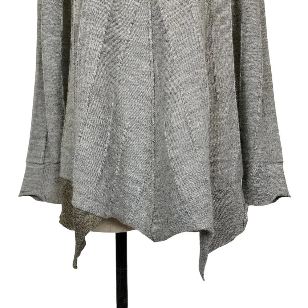 Ischiko Asymmetrical Wool Blend Sweater Gray Sz 0 - Image 4
