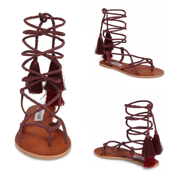 Steve Madden Jazy Tasseled Wraparound Sandals - Image 2