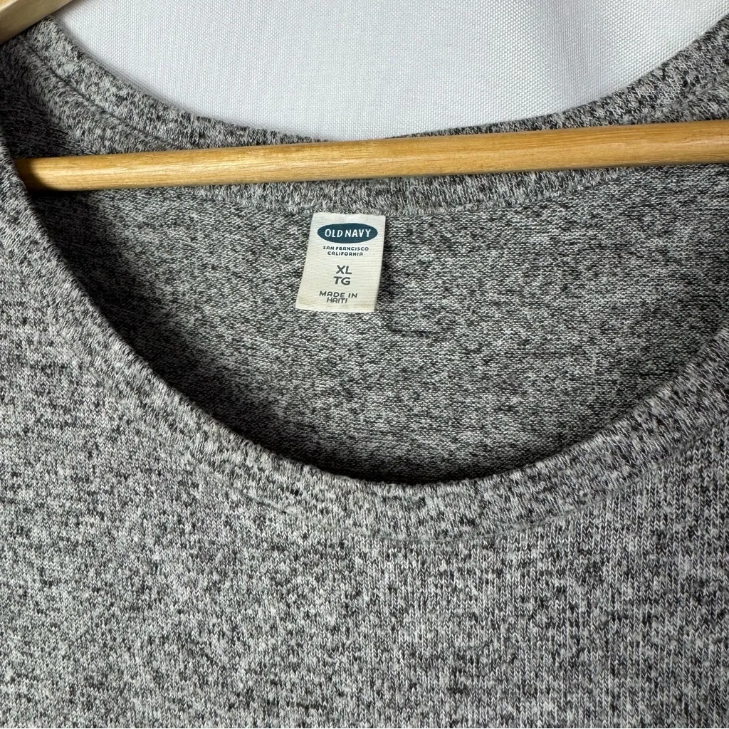 Old Navy Heather Gray Scoop Neck Long Sleeve Tunic T-Shirt XL - Image 4