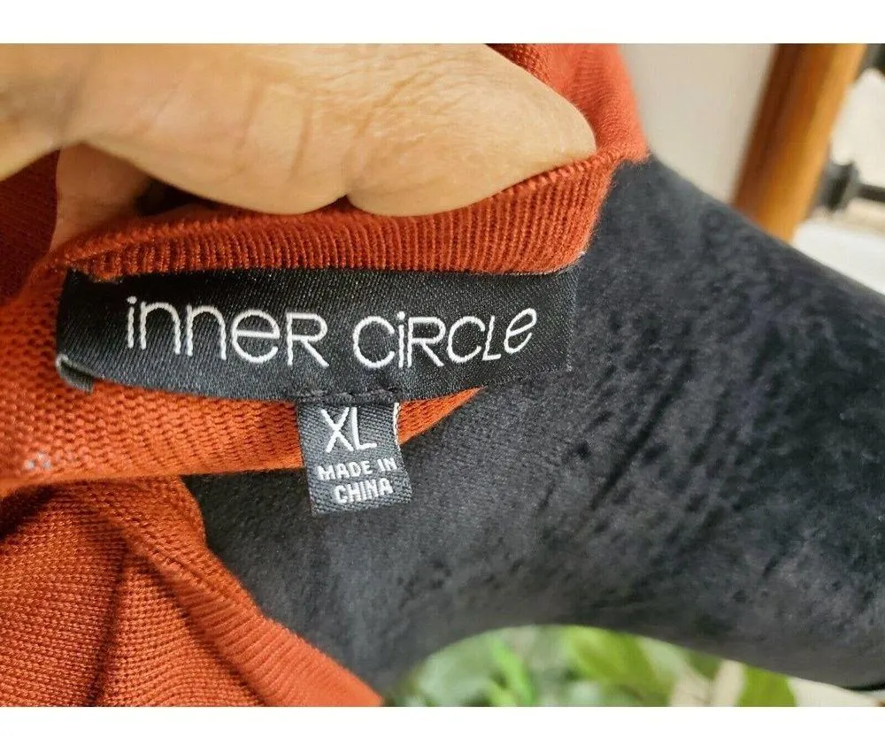 Inner Circle Women's Rayon Round Neck Long Sleeve Knee Length Dress Size X - Image 10