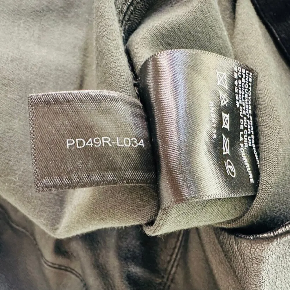 Lafayette 148 Stretch Nappa Lambskin Black Leather Greenwich Legging Size Medium - Image 10