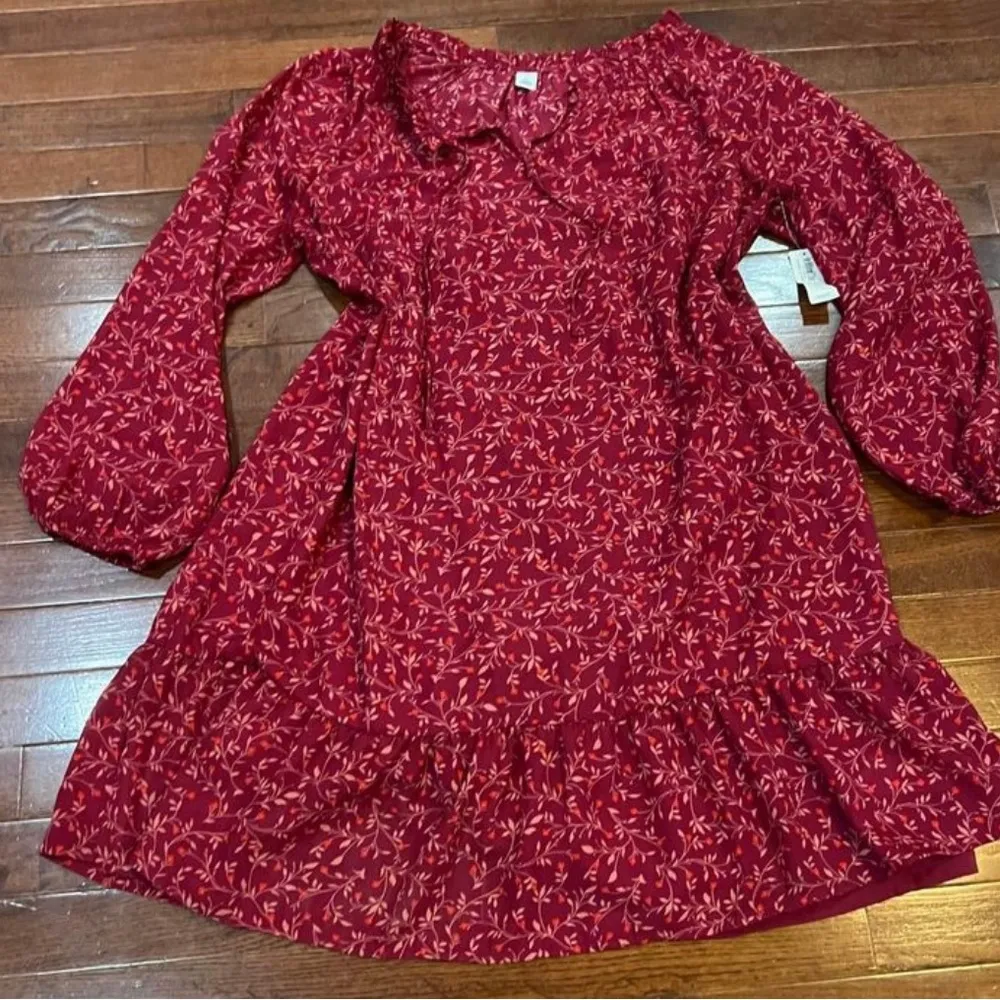 Georgette ruffle swing dress size large NWT - Image 5