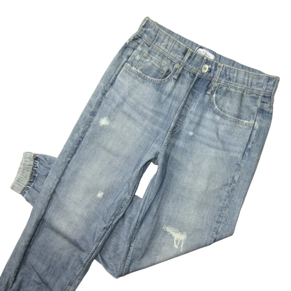 NWT rag & bone Miramar Jogger in Glass Hill Photo Print Faux Jean Sweatpants S - Image 2