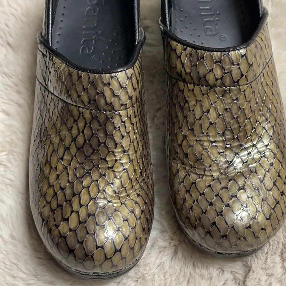 Sanita “Snakeskin” Clogs Size 38 (US 7 - Image 5