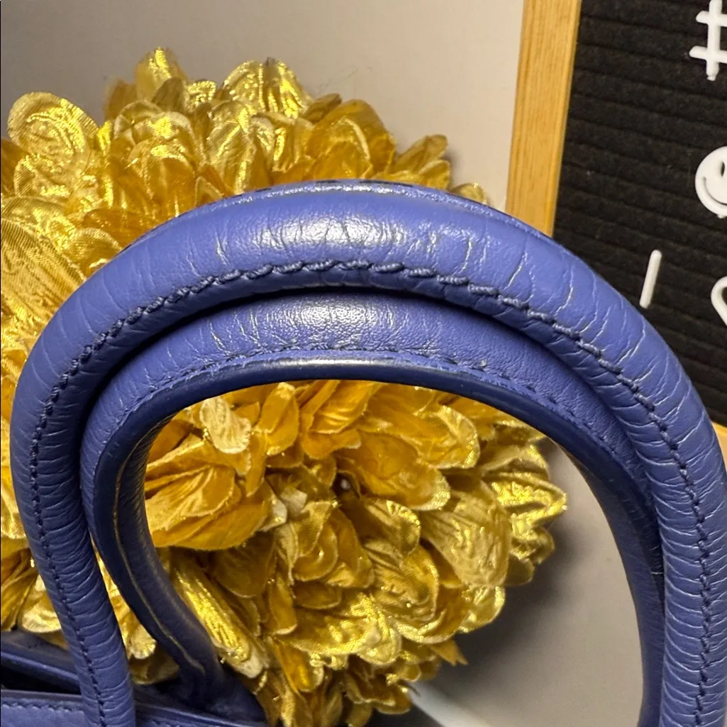 Furla Royal Blue Leather Satchel - Image 3