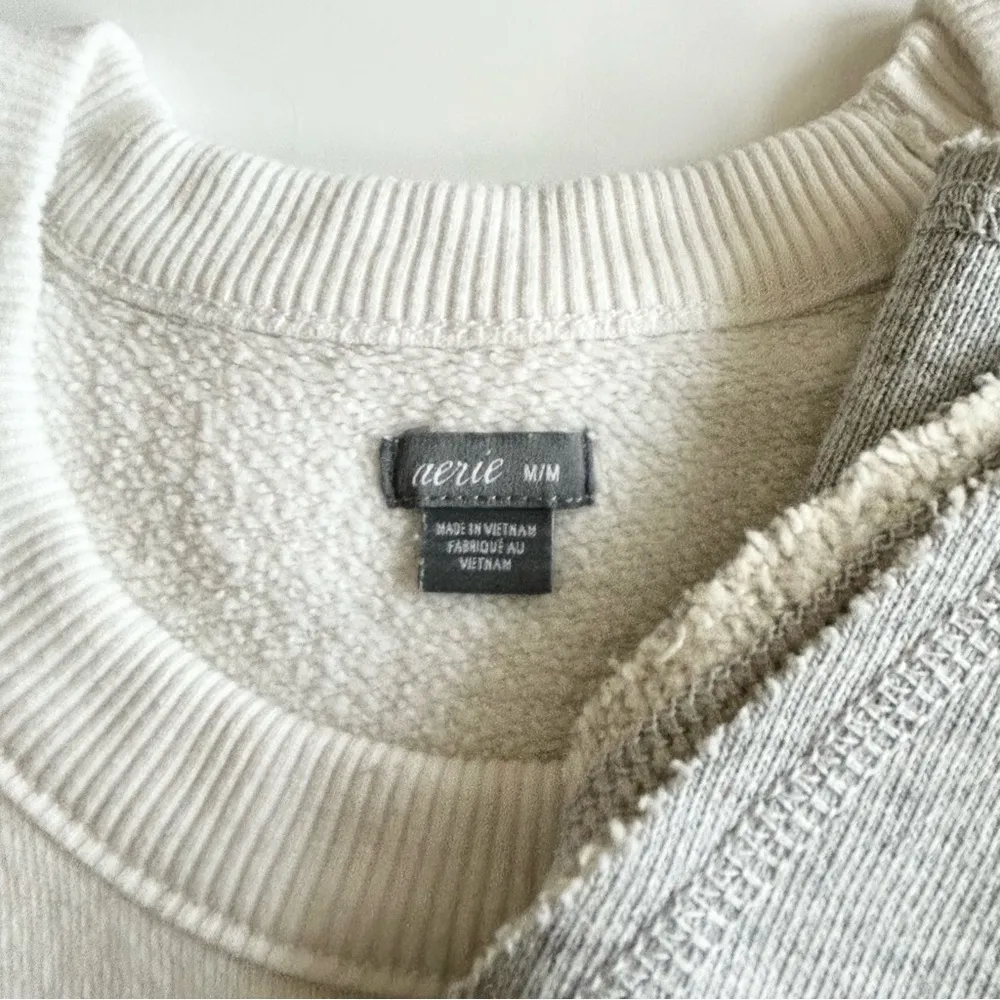 aerie White Sleeveless Sweatshirt Med - Image 8