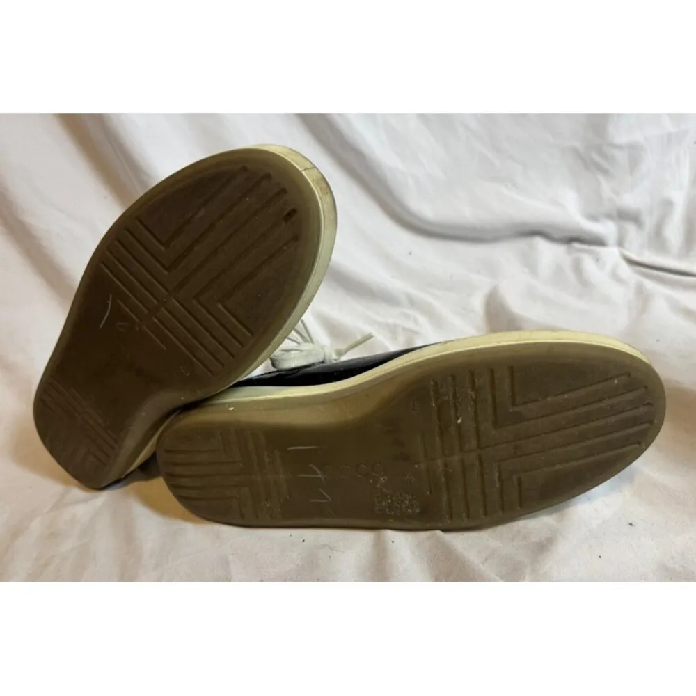 Ecco Womens Soft Sneakers Shoes Black Patent Leather Lace Up 40 EU - 9 / 9.5 US - Image 5