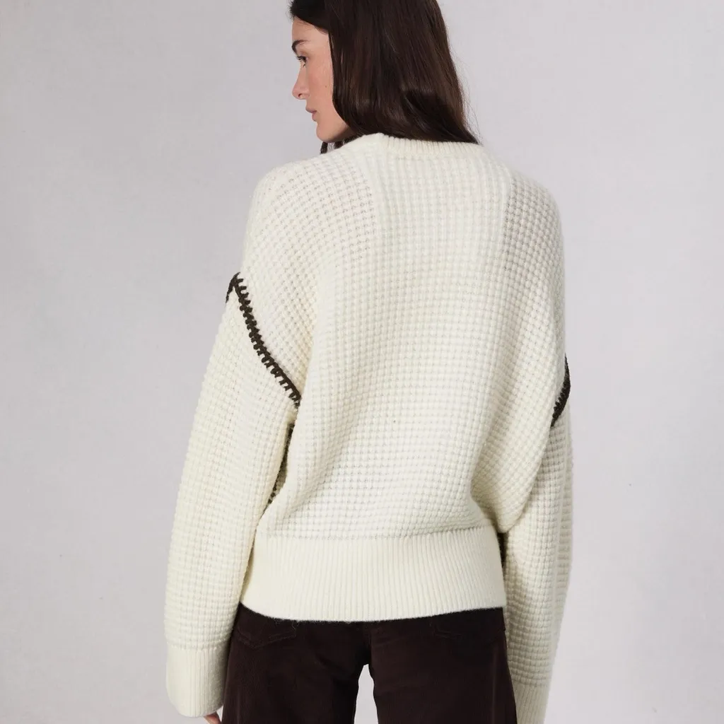 Rag & Bone Katie Sweater in Ivory  S - Image 5