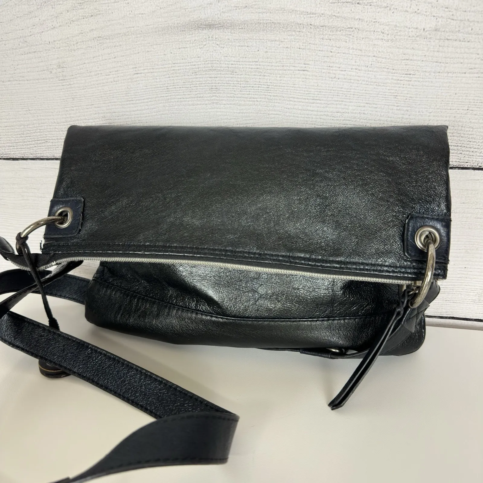 The SAK Pax Leather Bag Crossbody Clutch Convertible Purse Black Boho Western - Image 6