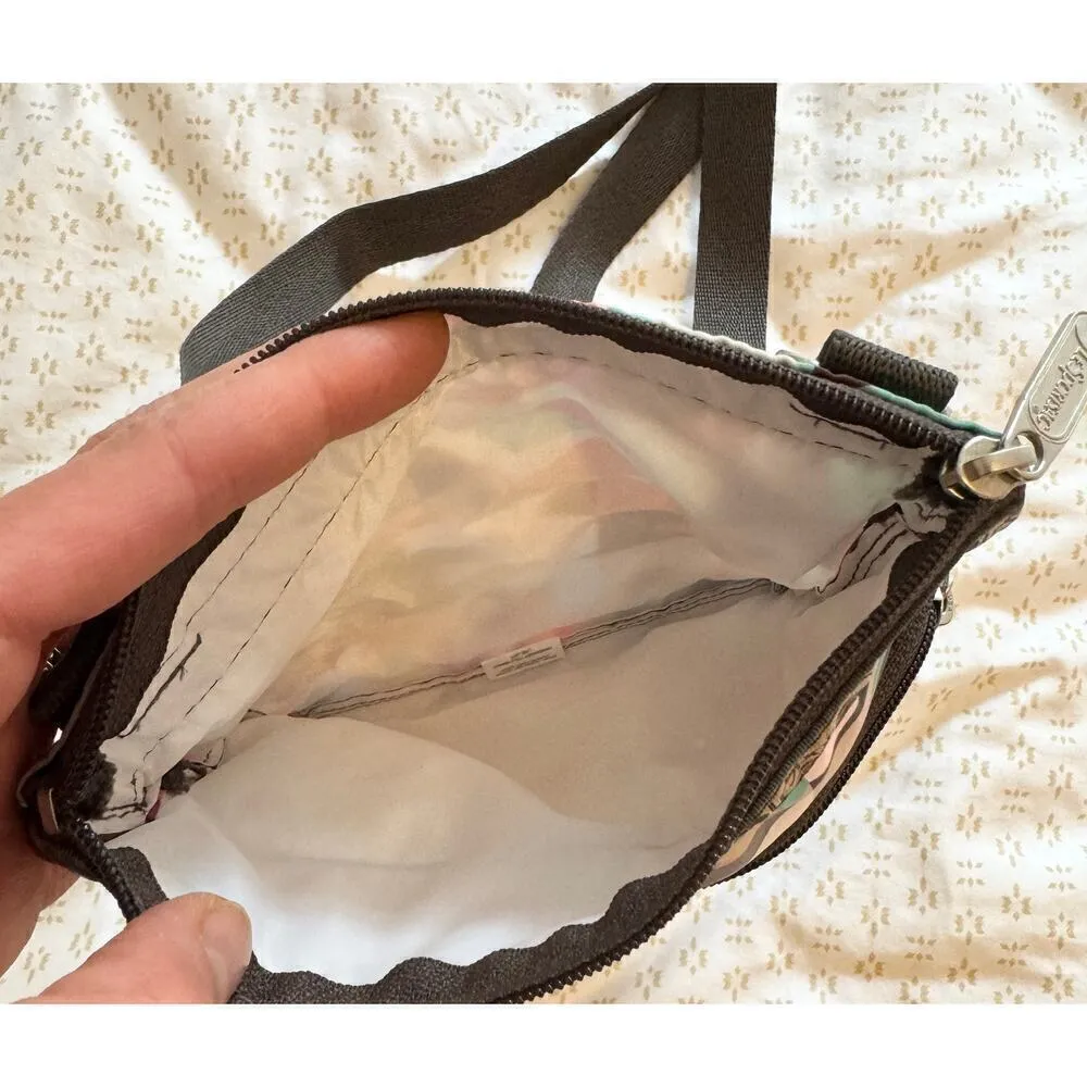 LeSportSac 3-Zip Crossbody Heart Pattern Nylon Bag (sporty 90s y2k) - Image 4