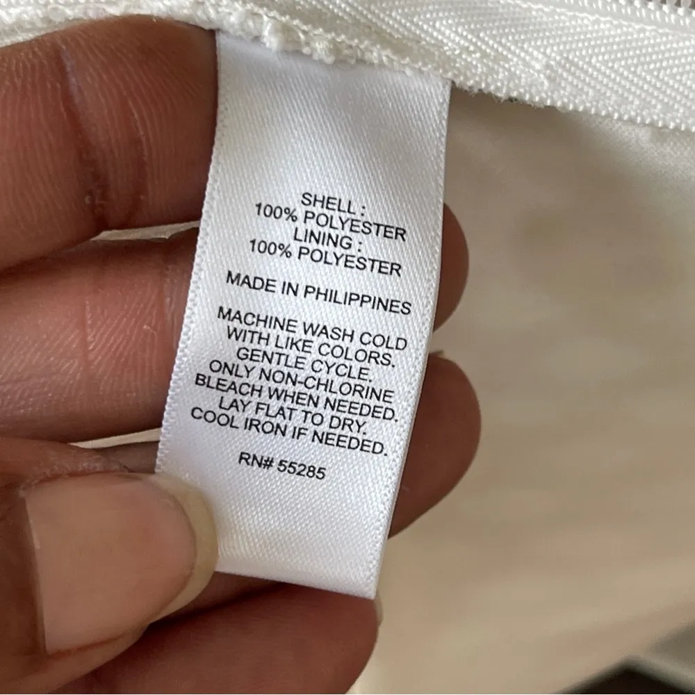 EXPRESS | White Textured Sleeveless Crop Top Sz S - Image 6