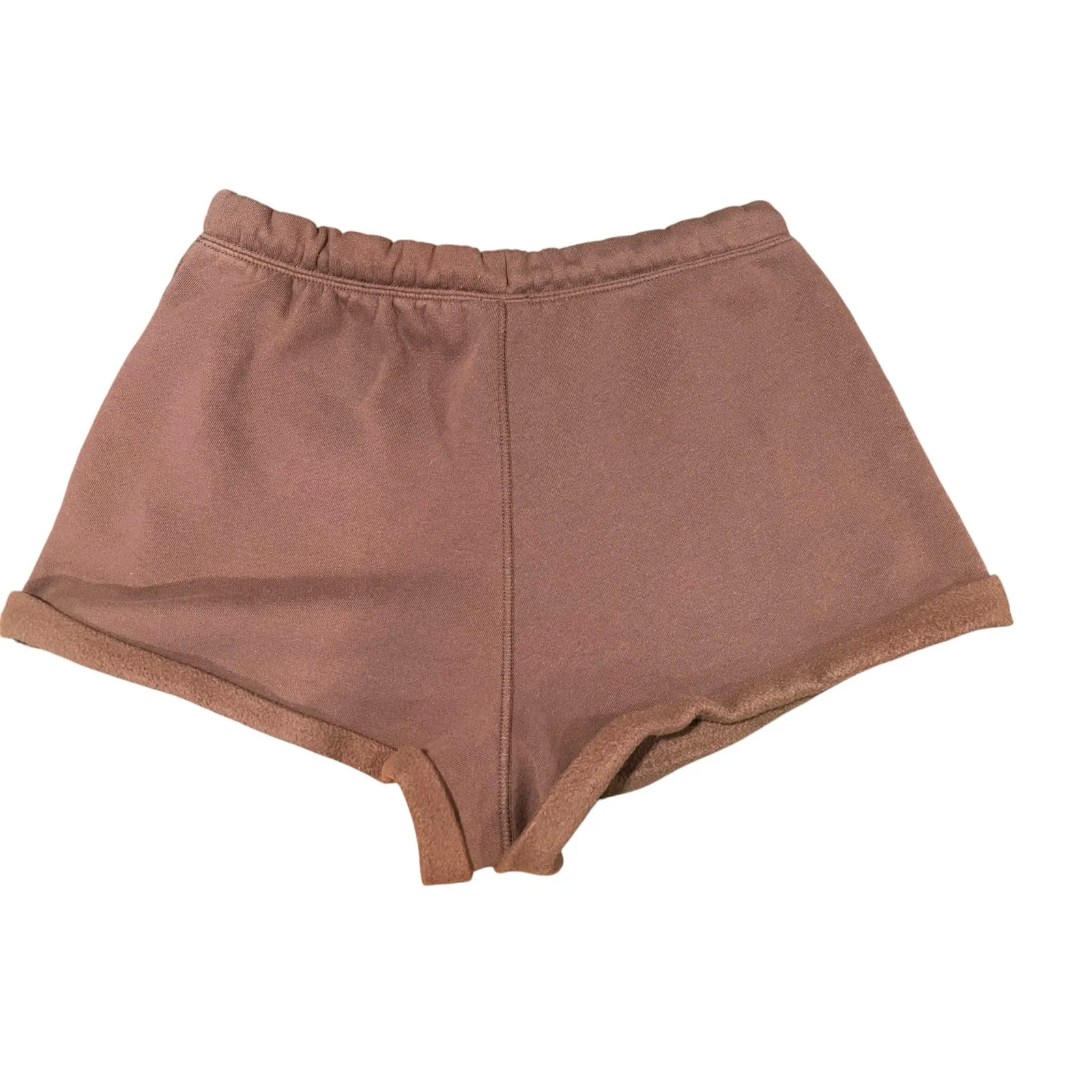 Pacsun French Terry Club Sweat Shorts Brown Small Lounge Cozy - Image 3