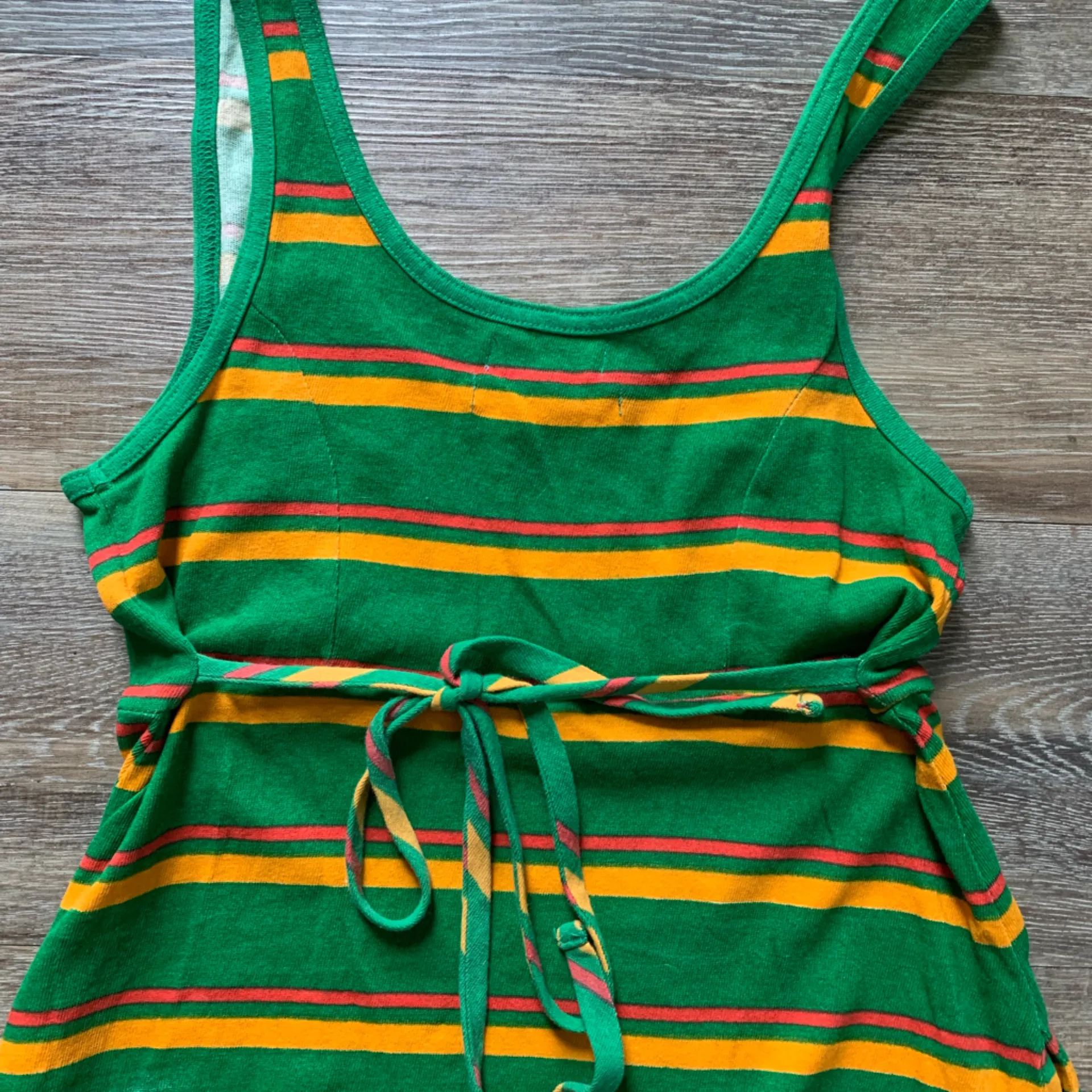 Urban Outfitters Green Striped Sleeveless Dress S - Image 9