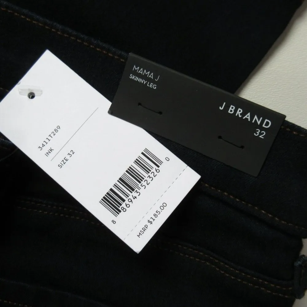 NWT J Brand Mama J Skinny Leg in Ink Under Belly Inset Panel Maternity Jeans 32 - Image 5