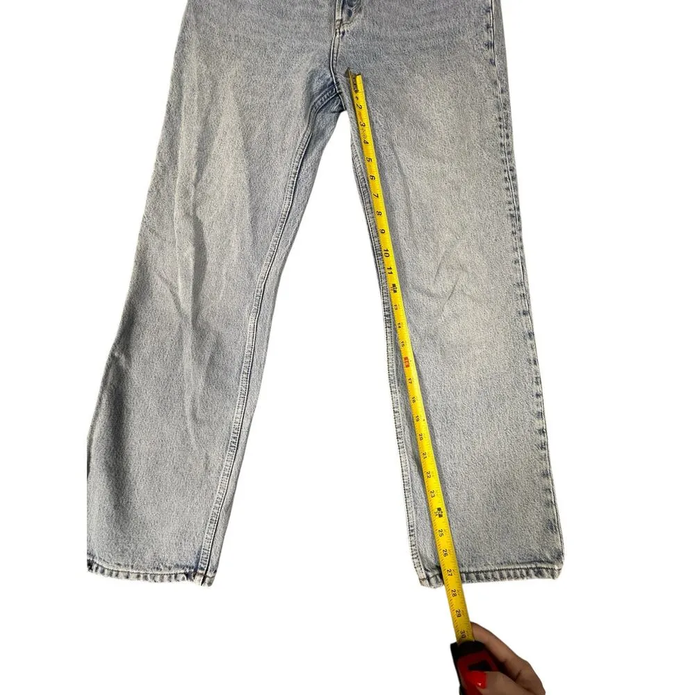 Reformation Cynthia High Rise Straight Jeans Size 29 Star Embroidered Ba… - Image 3