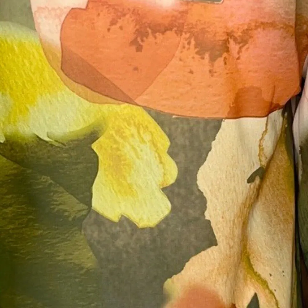 Anthropologie Hutch Shirt Womens XS Green Orange Minnie Full Sleeve Boho Peasant - Image 6