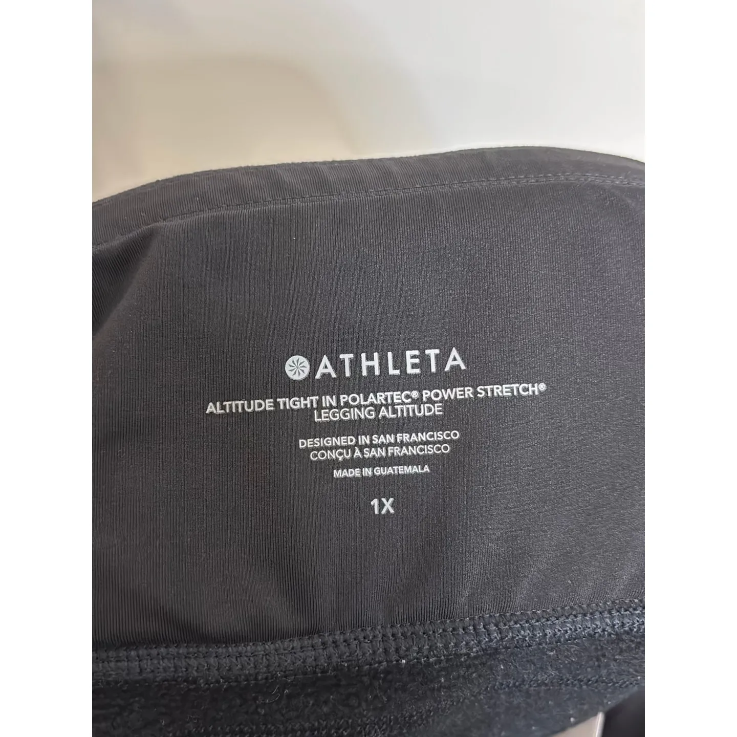 Athleta Leggings Womens 1X Black Altitude Tight Polartec Power Stretch Fleece - Image 3