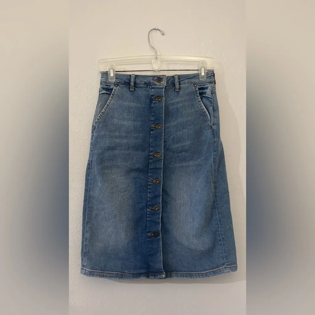 Anthropologie pilcro and the letterpress denim skirt - Image 4