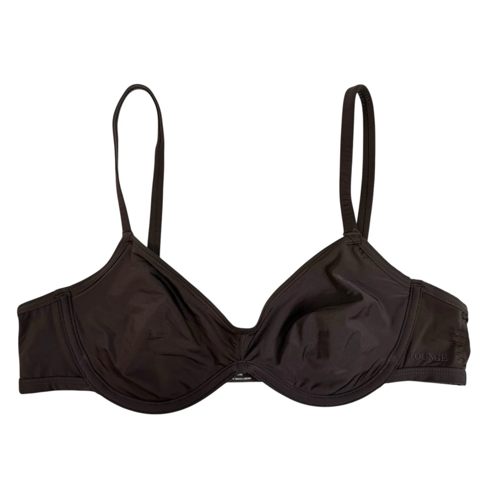 Lounge 36B Barely There Plunge Bra Underwired Brown Lightly Lined Demi Cup - Image 2