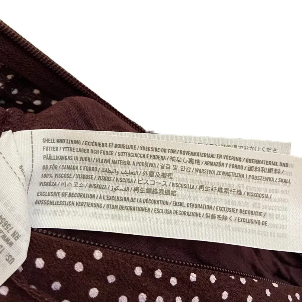 Abercrombie & Fitch Maroon and White Polk Dot Jumpsuit Size‎ Small - Image 7