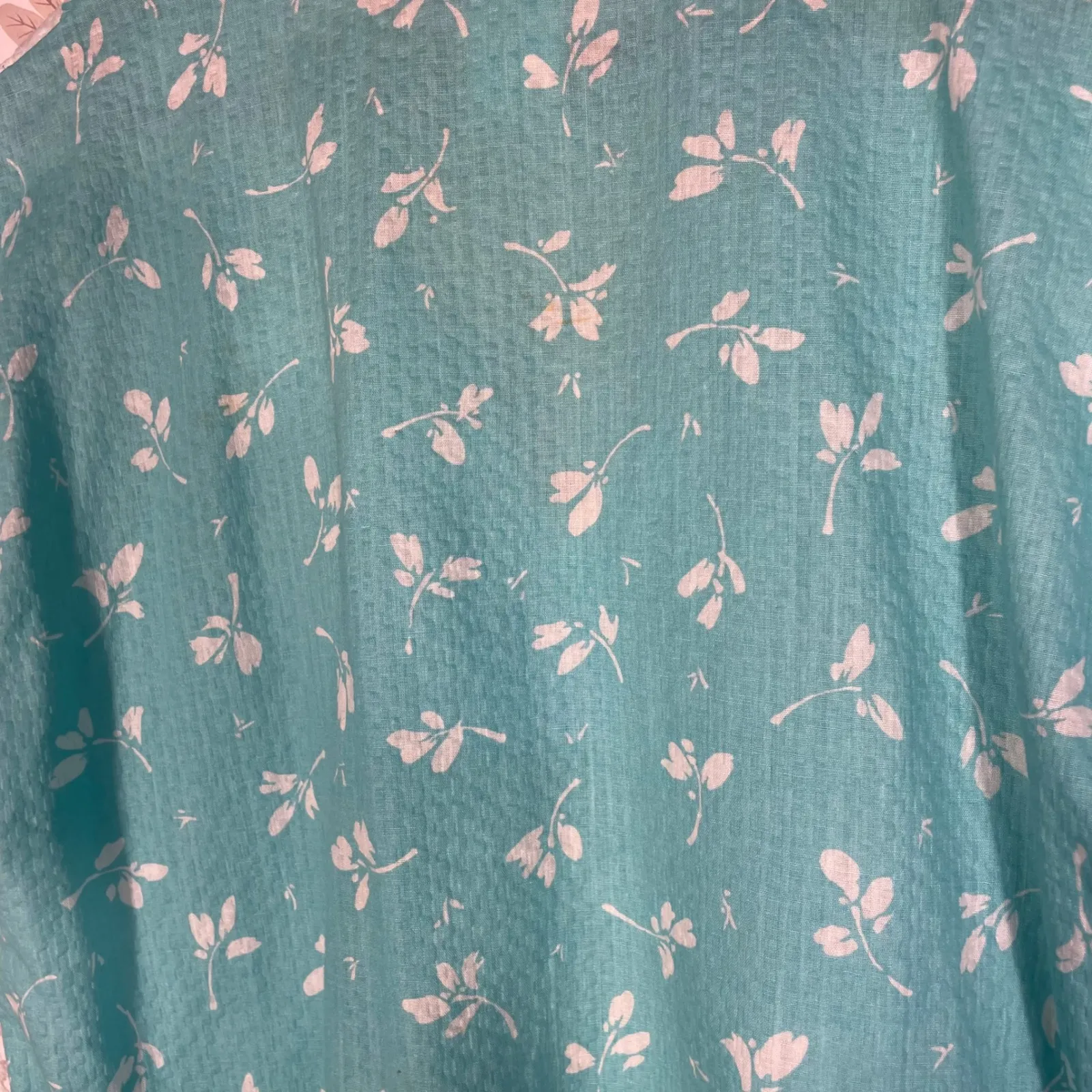 Vintage Vandemere Nightgown Robe Set‎ Women's S/M Aqua Blue Floral Lace Trim USA - Image 15