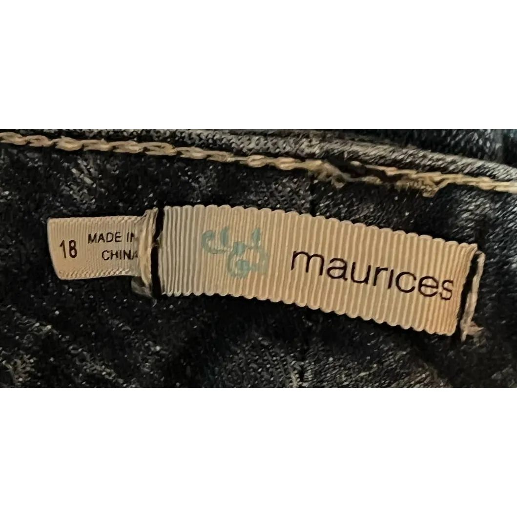 Maurices Women's Ripped Mid Rise Stretch Denim Jeans Size 18‎ - Image 4