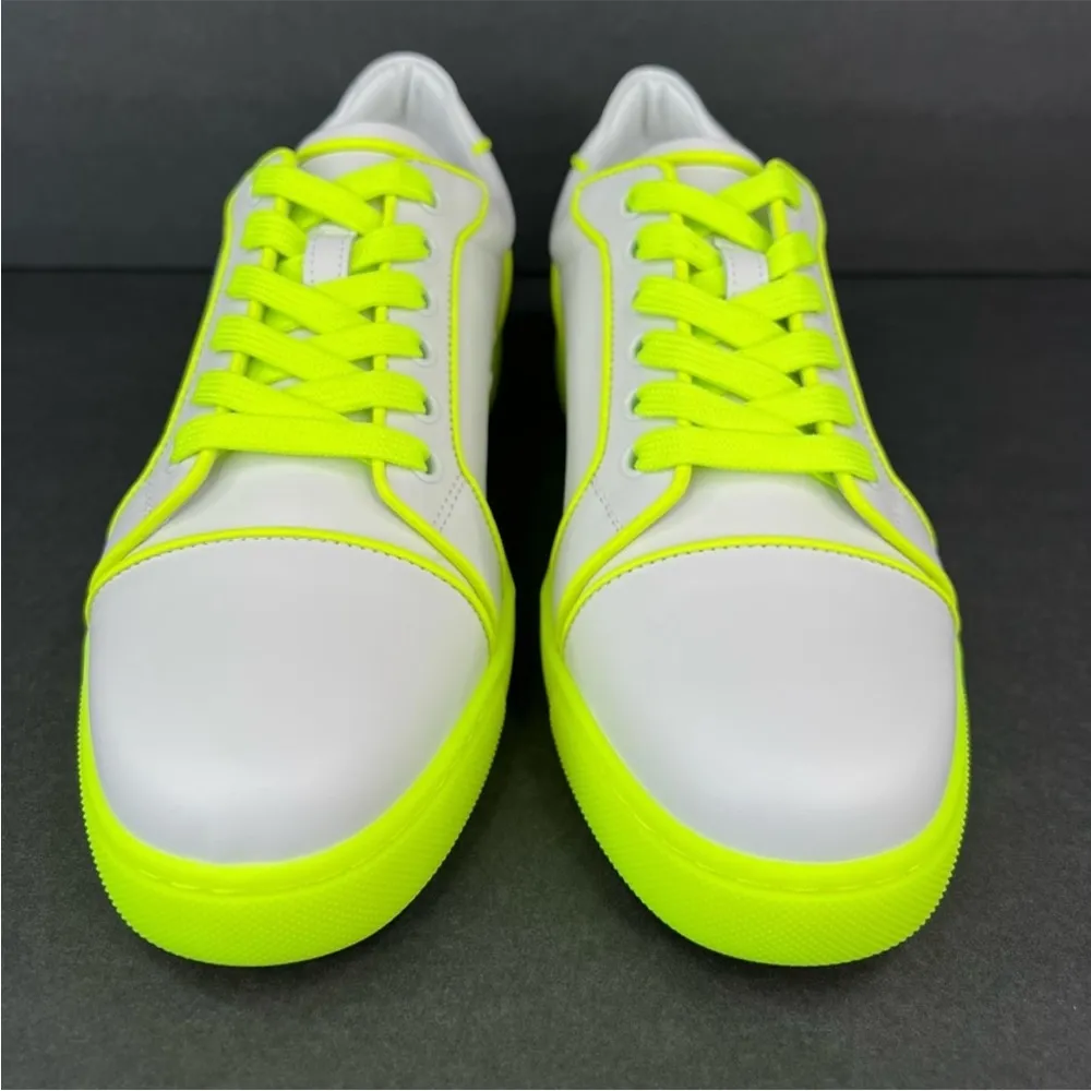 Christian Louboutin Fun Vieira Orlato Fluo Neon Logo Fashion Sneakers EU 36 - Image 5