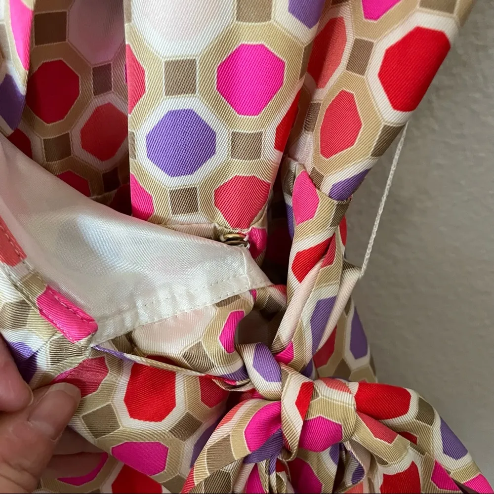 Florence Broadhurst for Kate Spade Silk Knee Length Aubrey Wrap Dress Size 4 - Image 8