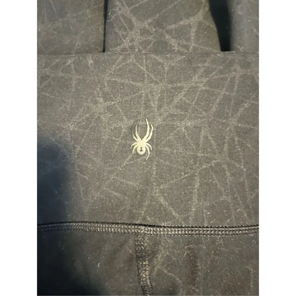 Spyder Black Web Athletic‎ Leggings Size Medium - Image 3