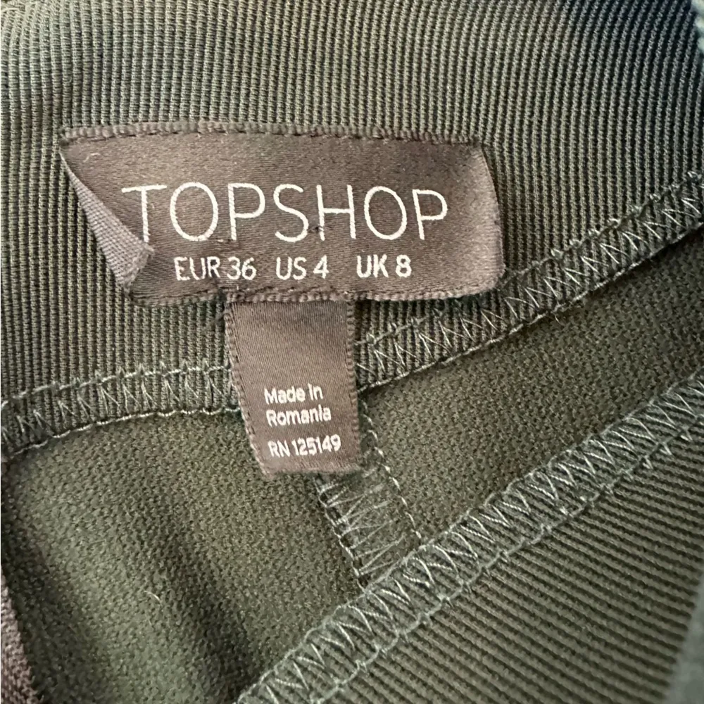 Topshop Long Sleeve Mini Dress Forest Green - Image 6