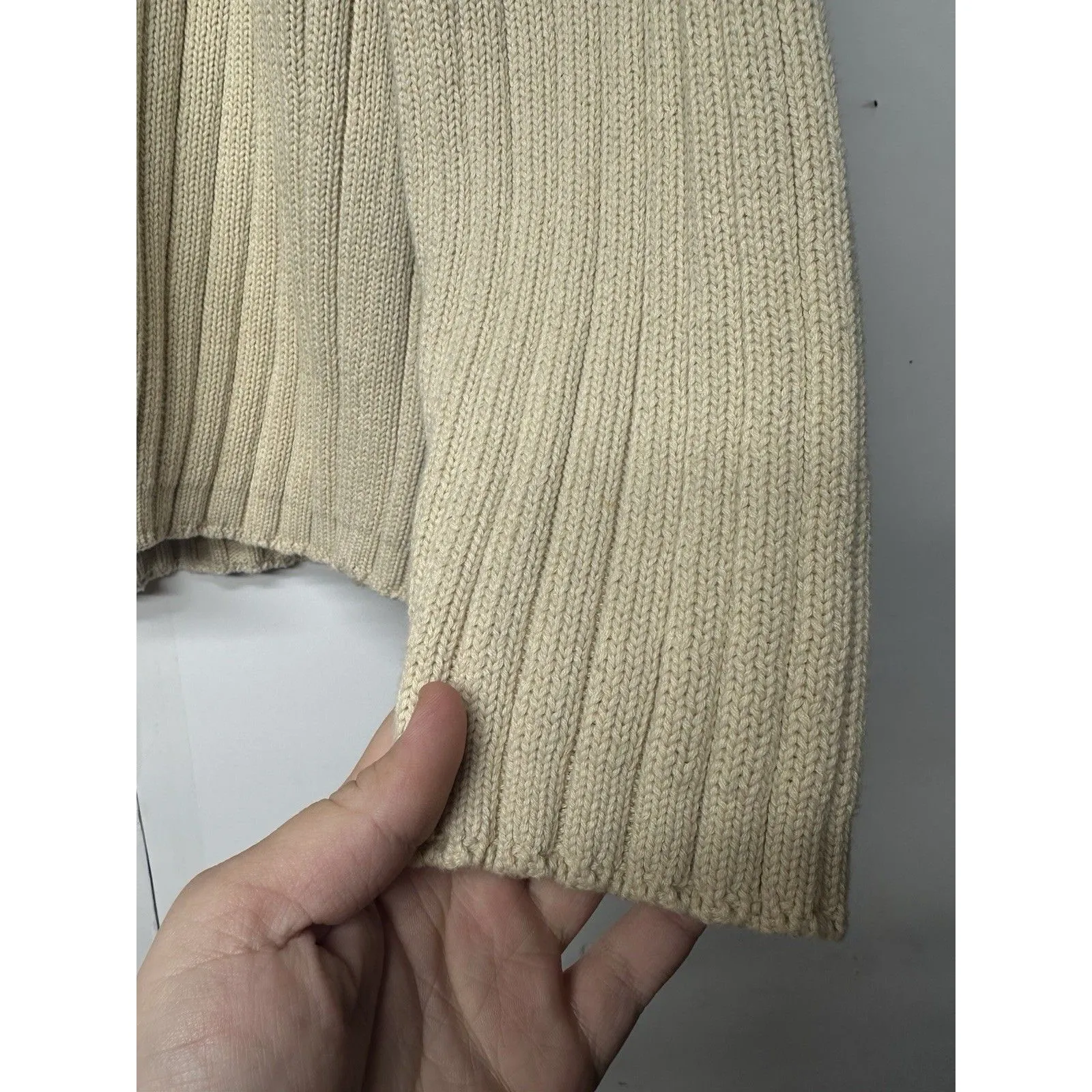 Architect Women’s L Beige Ribbed Zip - Image 6