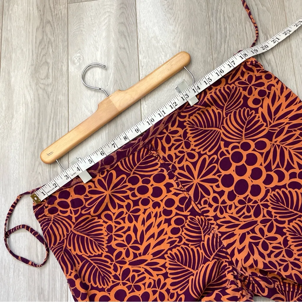 Sundance Floral Pants paradise tapered womens Purple Orange medium petite hippie - Image 3