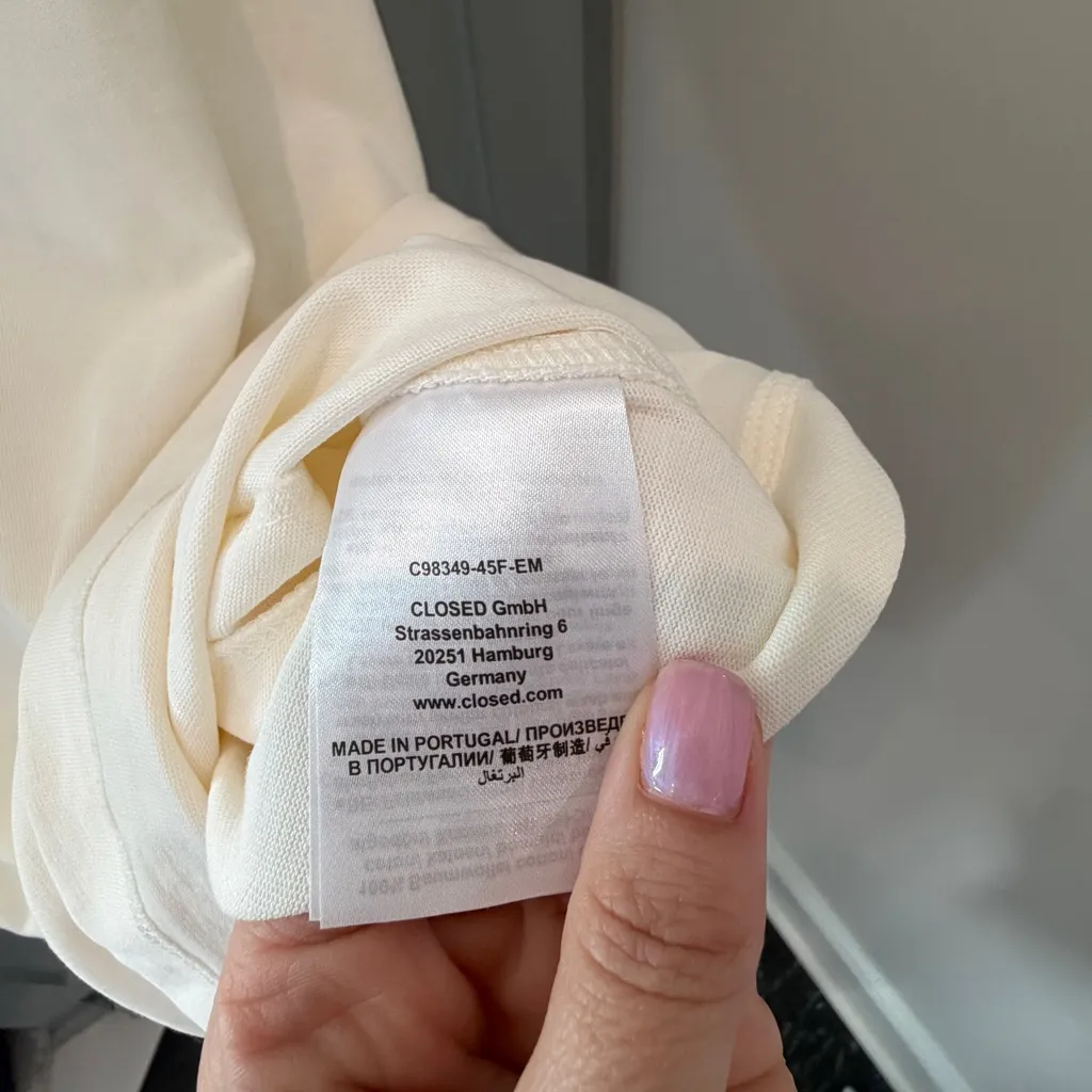 CLOSED Cream Sleeveless Midi Dress Medium White - Image 4